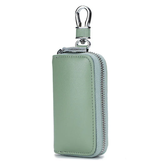 Leather KeyChain Multifunction Key Bag Organizer Wallet Holder