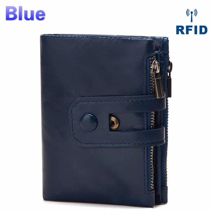 Anti-RFID Leather Men's Wallet Large Capacity