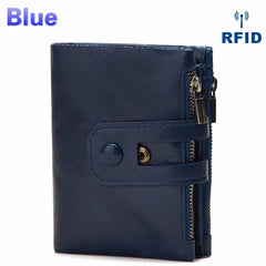 Anti-RFID Leather Men's Wallet Large Capacity
