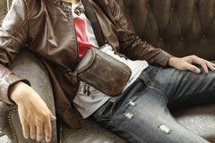 Vintage Small Shoulder Messenger Bag Hook Fanny Waist Belt Pack