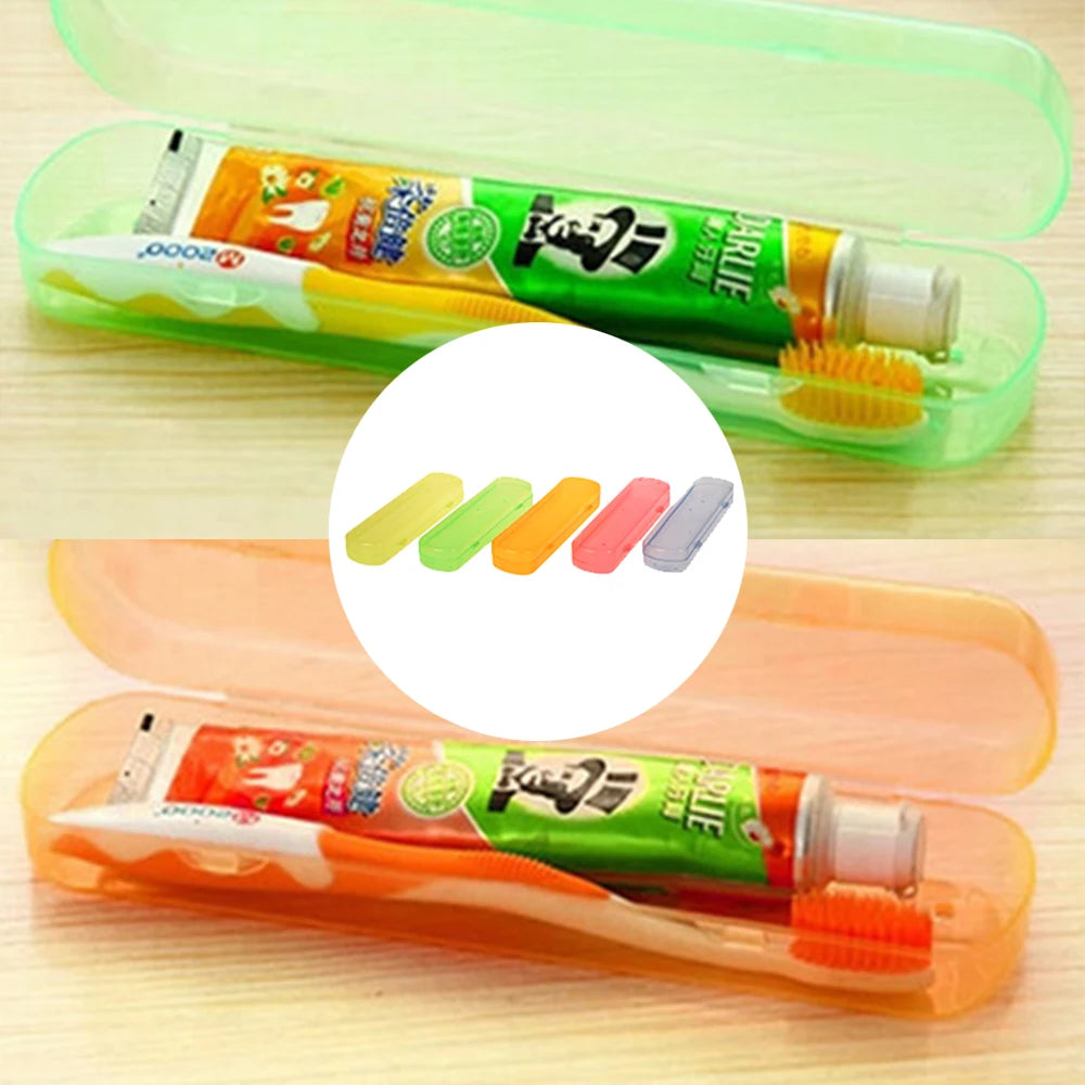 Portable Toothbrush Toothpaste Storage Box Travel Case