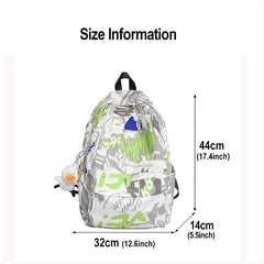 Graffiti Printed Women backpack Casual school college Girls student bag