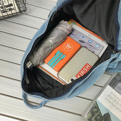 Gray Denim Backpack Women's Leisure Travel Outing Shoulder Bag Female Schoolbags