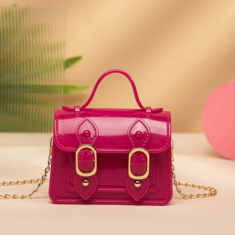 Sweet Crossbody Jelly Bag Chain Small Square Shoulder Bag