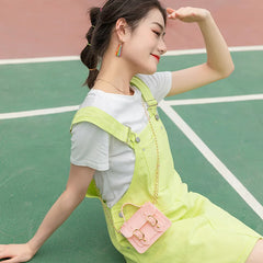 Sweet Crossbody Jelly Bag Chain Small Square Shoulder Bag