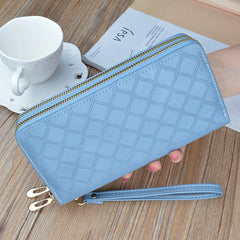 Bright Diamond Plaid Long Wallet for Women