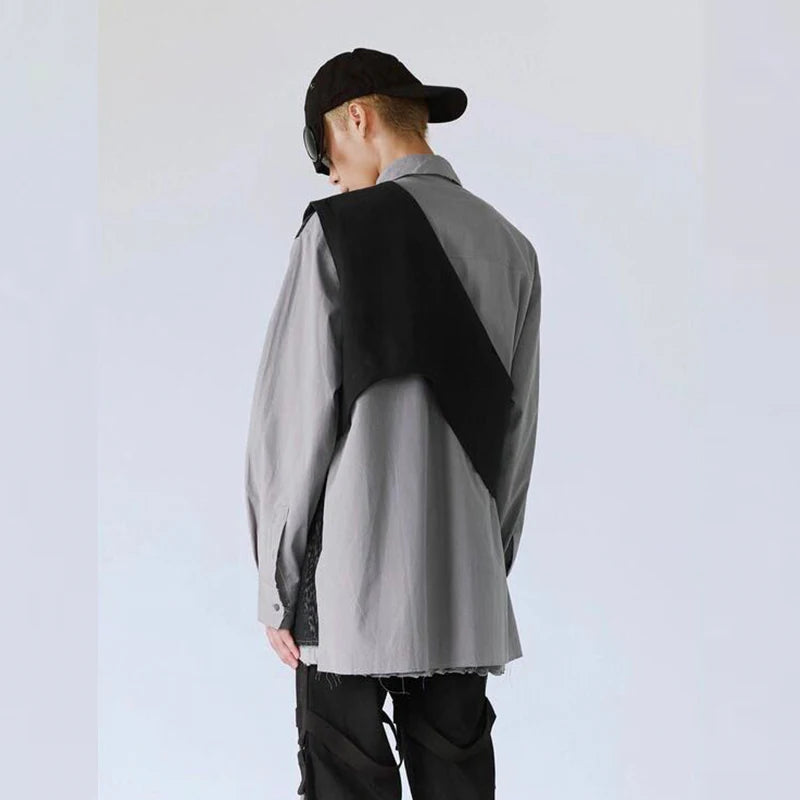Harajuku Rock One Shoulder Buckle Vest Streetwear