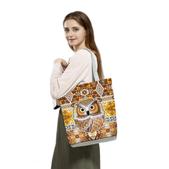 Owl Print Foldable Shoulder Bag for Women