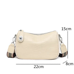 Women Shoulder Bag Cowhide Leather Messenger Handbag