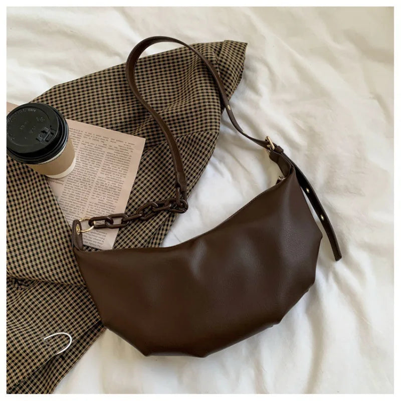 Large Capacity Retro Messenger Women Bag Soft Leather Single Shoulder Bag