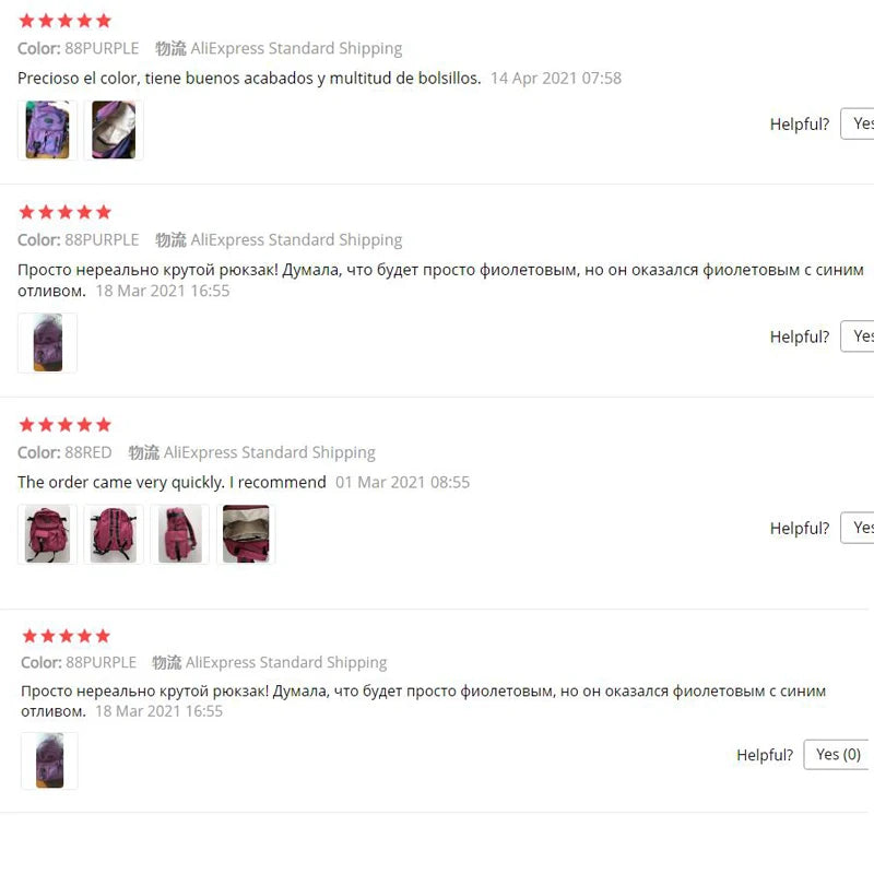 Nylon Women Backpack Multi-pocket Travel Rucksack Student School Bags