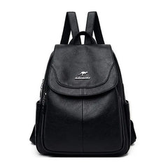 PU Leather Backpack Women High Capacity Shoulder Bag Lady Travel Backpack