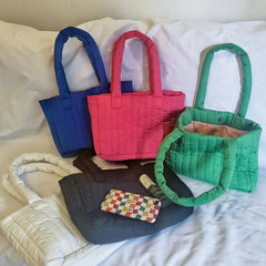 High-Quality Women Handbag Down Cotton Large Capacity Shoulder Bag