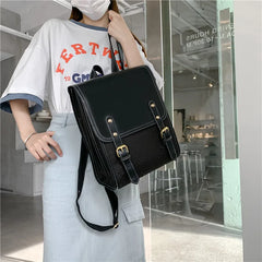 High Capacity PU Leather Women Backpack School Bag Girls Shoulder Bag