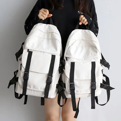 High-capacity Tooling Women Backpack Solid School Bag for Teenage Girls