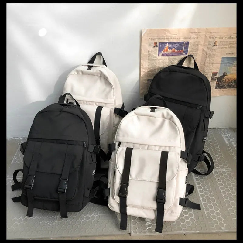 High-capacity Tooling Women Backpack Solid School Bag for Teenage Girls