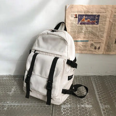 High-capacity Tooling Women Backpack Solid School Bag for Teenage Girls