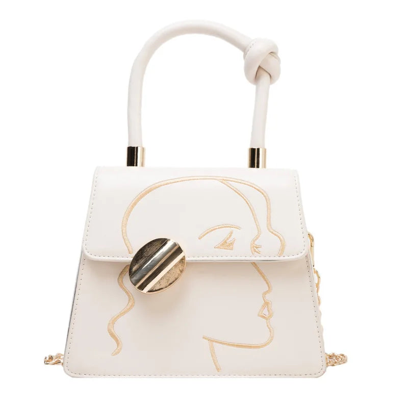High Embroidery Crossbody Chain Bag for Women