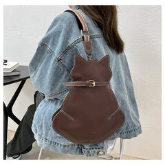 Red High Chest Bag Personality Cat Shoulder Women's Bag