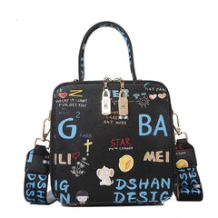 Graffiti Leather Shoulder Bag