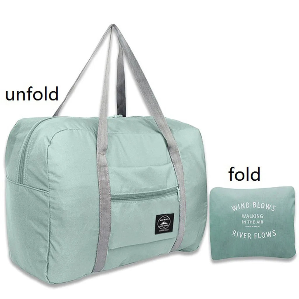 Nylon Foldable Travel Bag Unisex Large Capacity Luggage Tote Bag