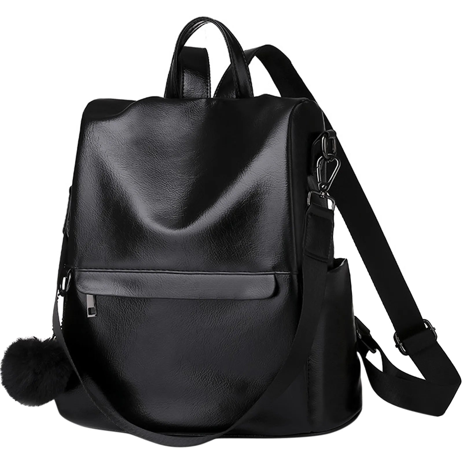 Women's Adjustable Shoulder Backpack Solid Color