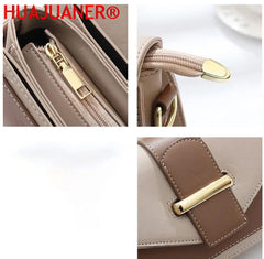 Leather Crossbody Messenger Bag Women Handbag