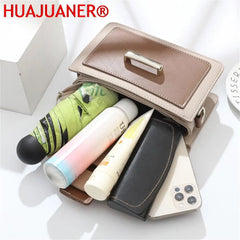 Leather Crossbody Messenger Bag Women Handbag