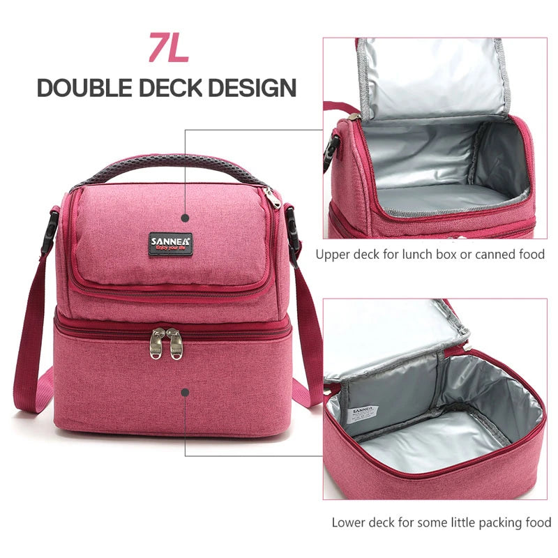 Thermal Lunch Bag for Outdoor Activities - Food Cooler Bag for Snacks and Meals