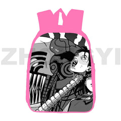 Japan 3D Anime Chainsaw Man Backpack 12/16 Inch School Bag