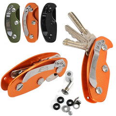 Aluminum Alloy Keychain Flexible Key Holder Clip Keys Organizer Bag Folder