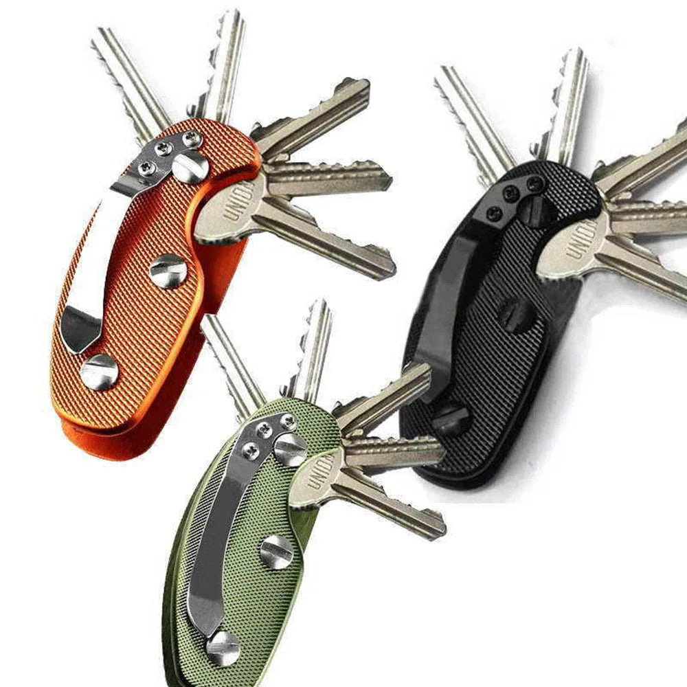 Aluminum Alloy Keychain Flexible Key Holder Clip Keys Organizer Bag Folder