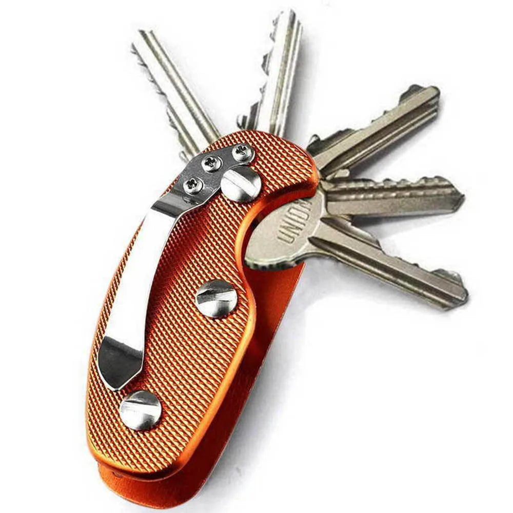 Aluminum Alloy Keychain Flexible Key Holder Clip Keys Organizer Bag Folder