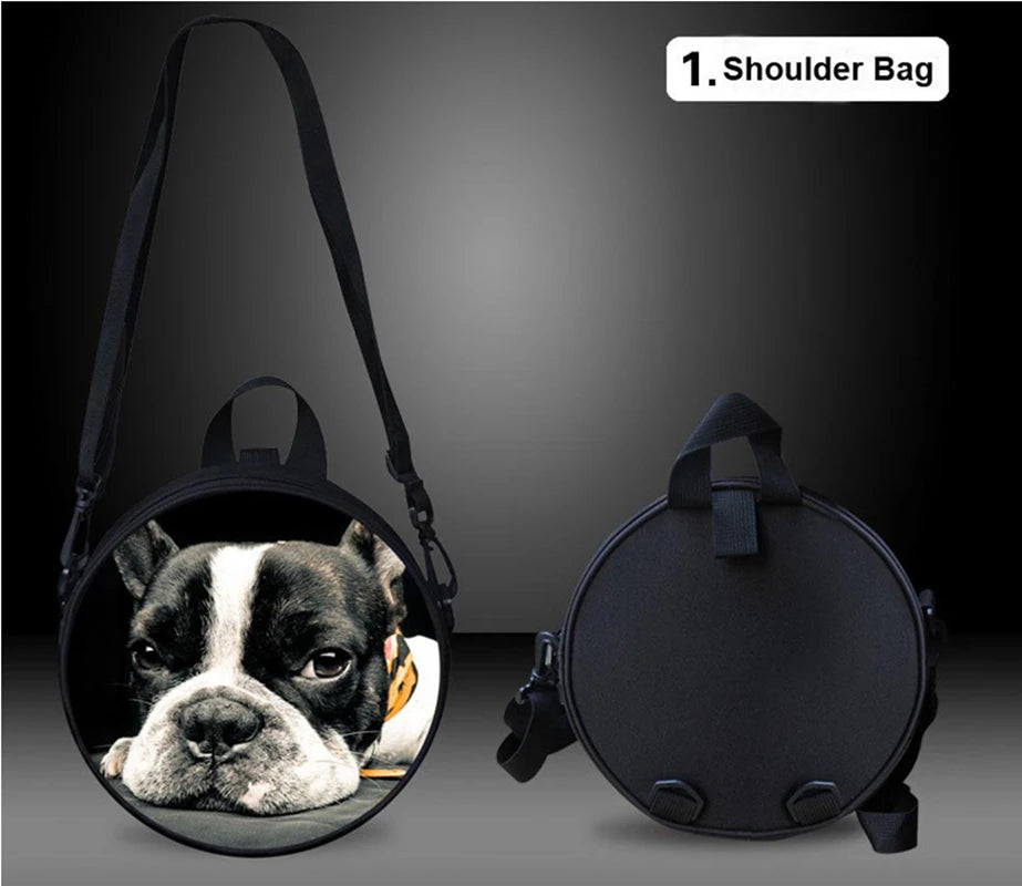 Kids Messenger Bags Customize Crossbody Pack Boys Girls Mini Round Bag