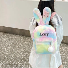 Personalized Embroidered Name Rabbit Children Backpack