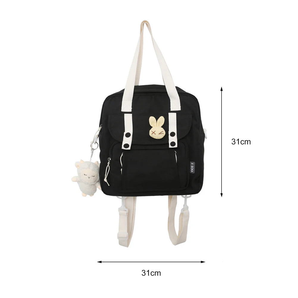 Large Capacity Backpack for Teen Girls, Nylon Shoulder School Travel Bag