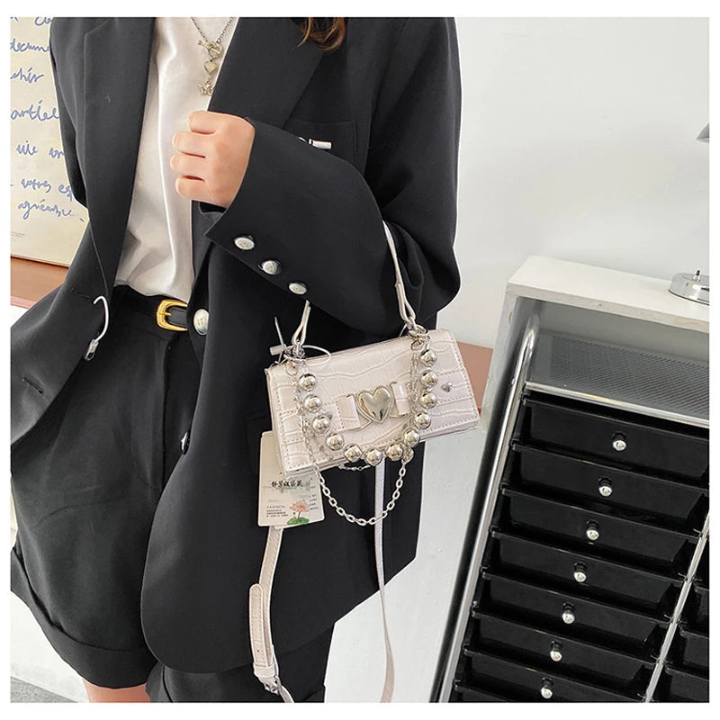 Small Square Bag Girl Crossbody Chain Handheld One Shoulder