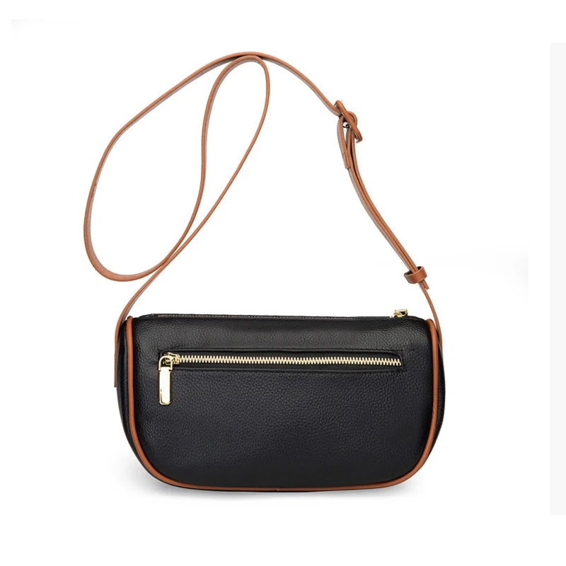 Vintage Leather Sling Handbag Lady Tote Shoulder Crossbody Bag