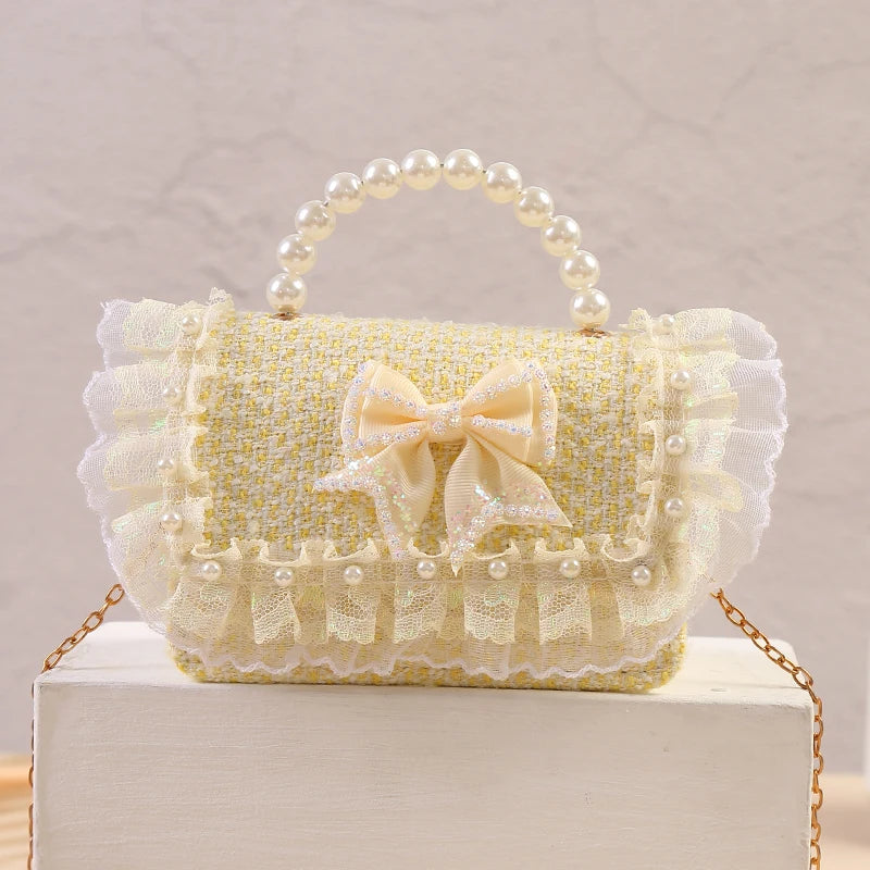 Girls Princess Baby Bag Crossbody Linen Tote Hand Bag