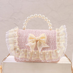 Girls Princess Baby Bag Crossbody Linen Tote Hand Bag