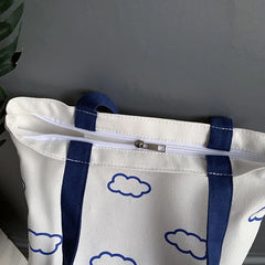 Ladies Canvas Shoulder bag Female Student Leisure Large-capacity Handbag