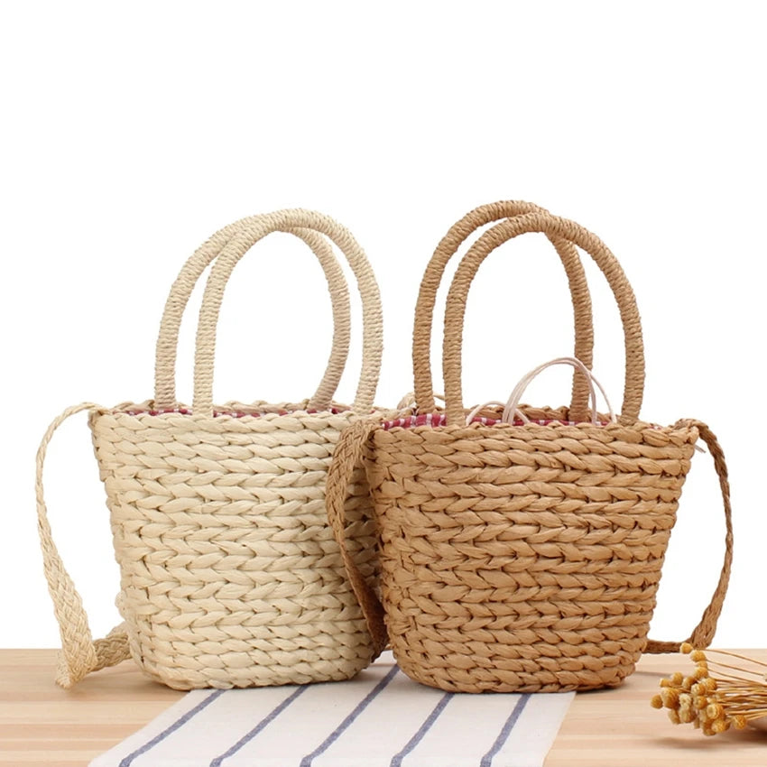 Straw Bag Seaside Holiday Beach Bag Small Fresh Shoulder Woven Bag