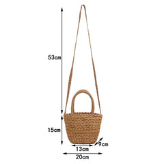 Straw Bag Seaside Holiday Beach Bag Small Fresh Shoulder Woven Bag