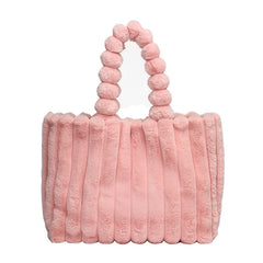 Casual Retro Underarm Bag Large Capacity Handbag Fur Shoulder Bag