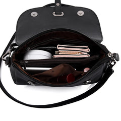 High Capacity Cowhide Leather Crossbody Bag for Women