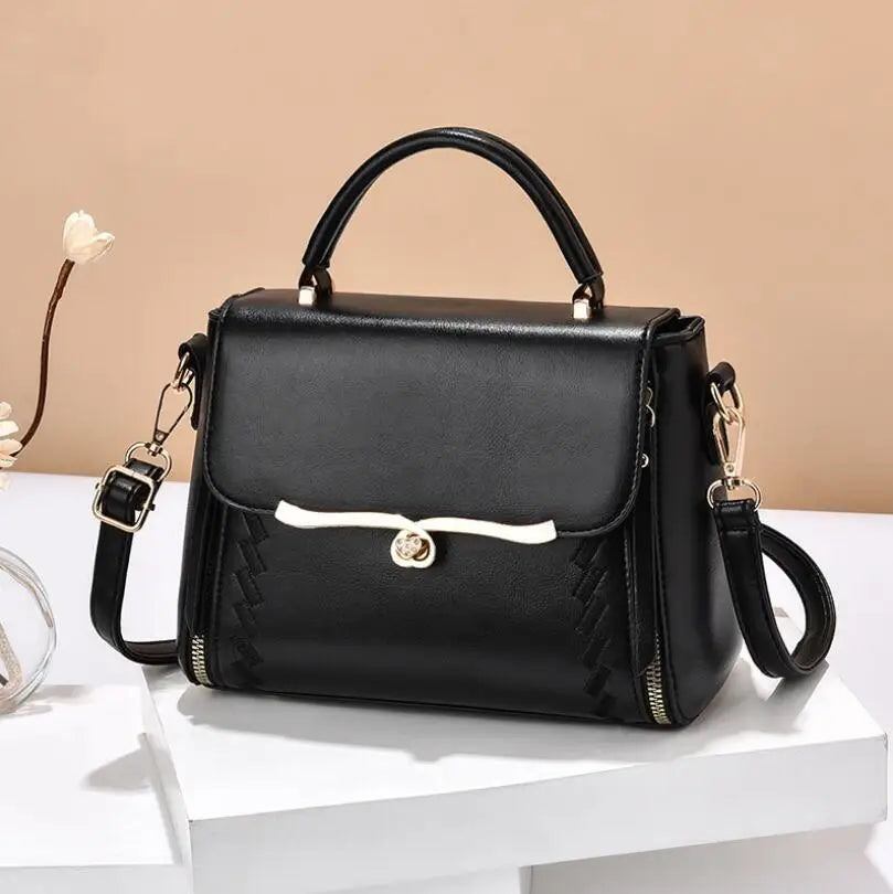 Small Square Shoulder Bag Lock Messenger Bag Women's Handbag