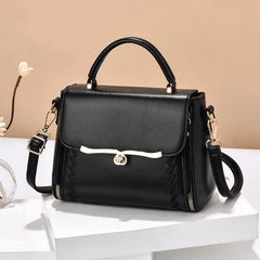 Small Square Shoulder Bag Lock Messenger Bag Women's Handbag