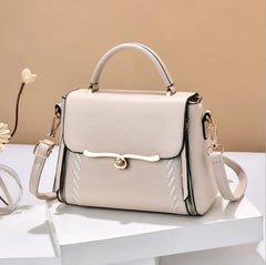 Small Square Shoulder Bag Lock Messenger Bag Women's Handbag