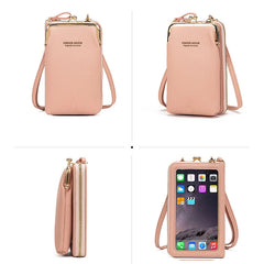 Women's Touch Screen Shoulder Bag with Messenger Purse Women's Leather Bag
