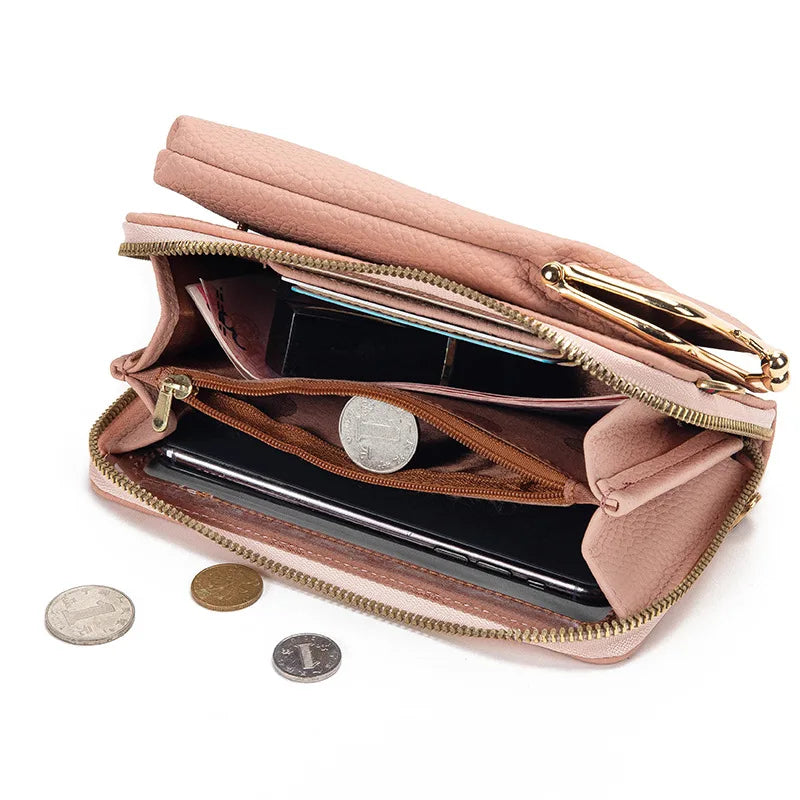 Women's Touch Screen Shoulder Bag with Messenger Purse Women's Leather Bag